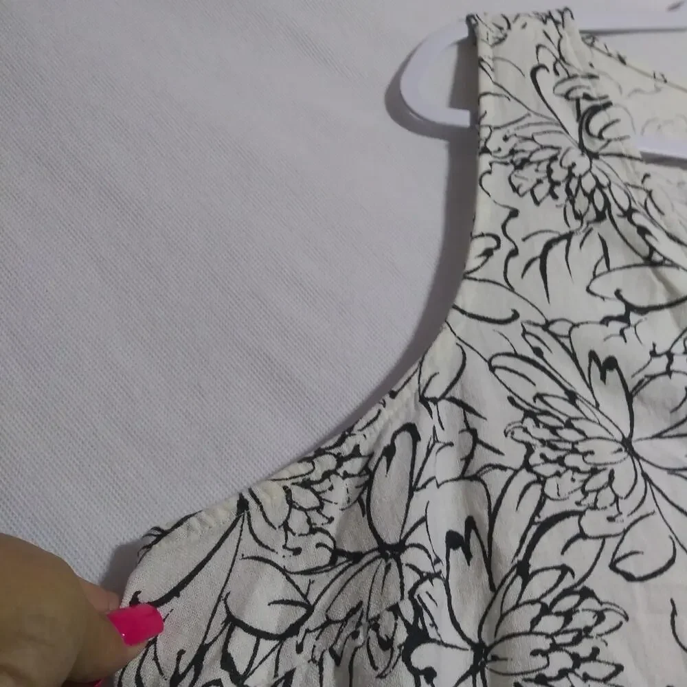 Old Navy Sleeveless Button-Front Linen-Blend Midi Shift Dress Size XXL - Picture 6 of 12